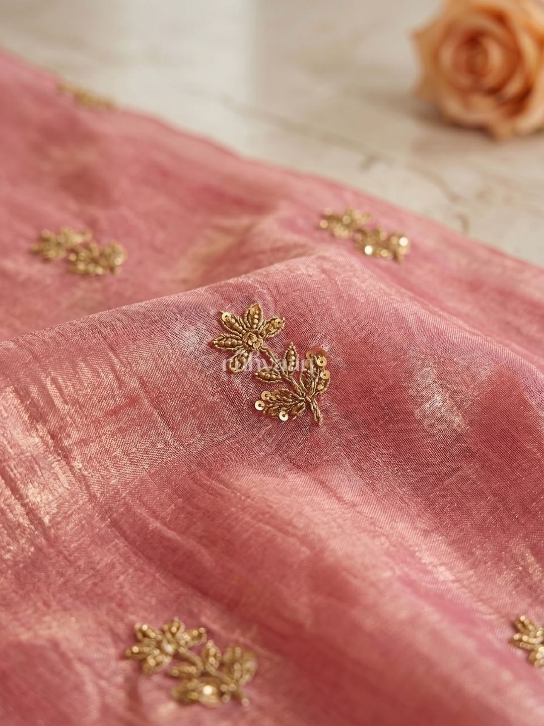 Rose Petal Reverie Saree
