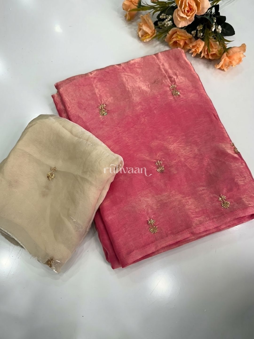 Rose Petal Reverie Saree