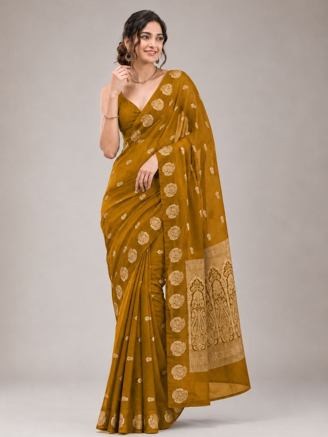 Mustard Legacy Saree