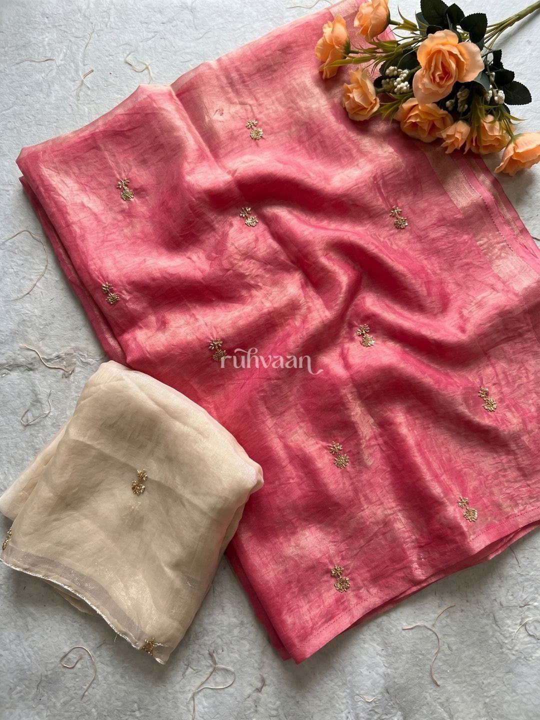 Rose Petal Reverie Saree