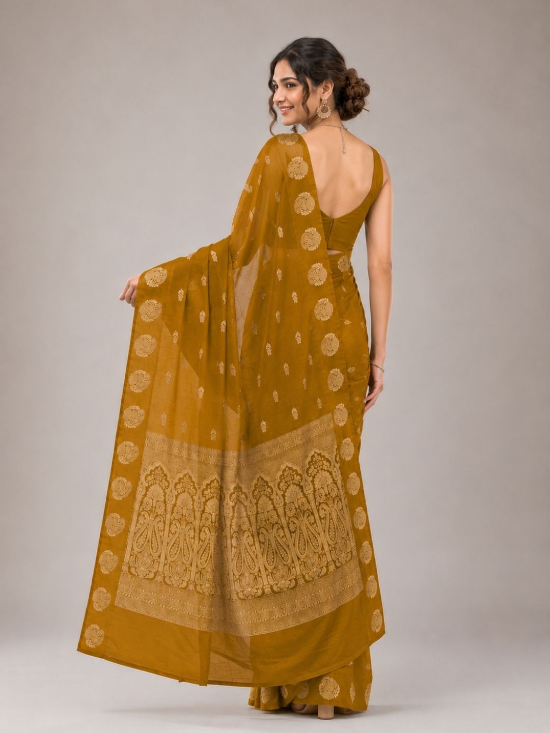 Mustard Legacy Saree