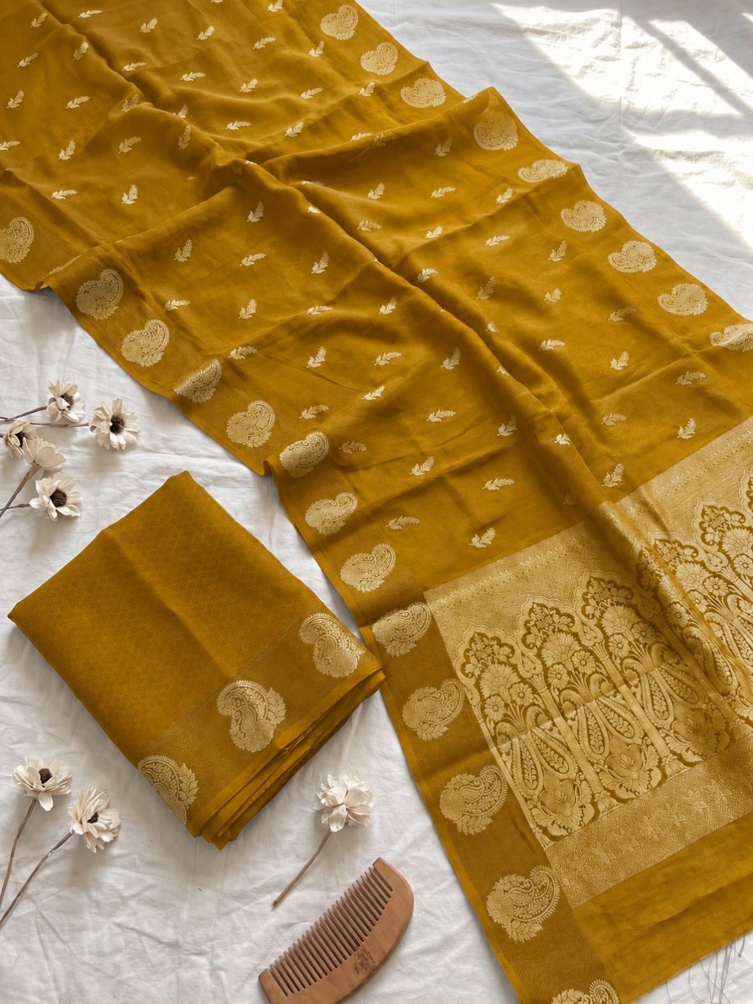 Mustard Legacy Saree
