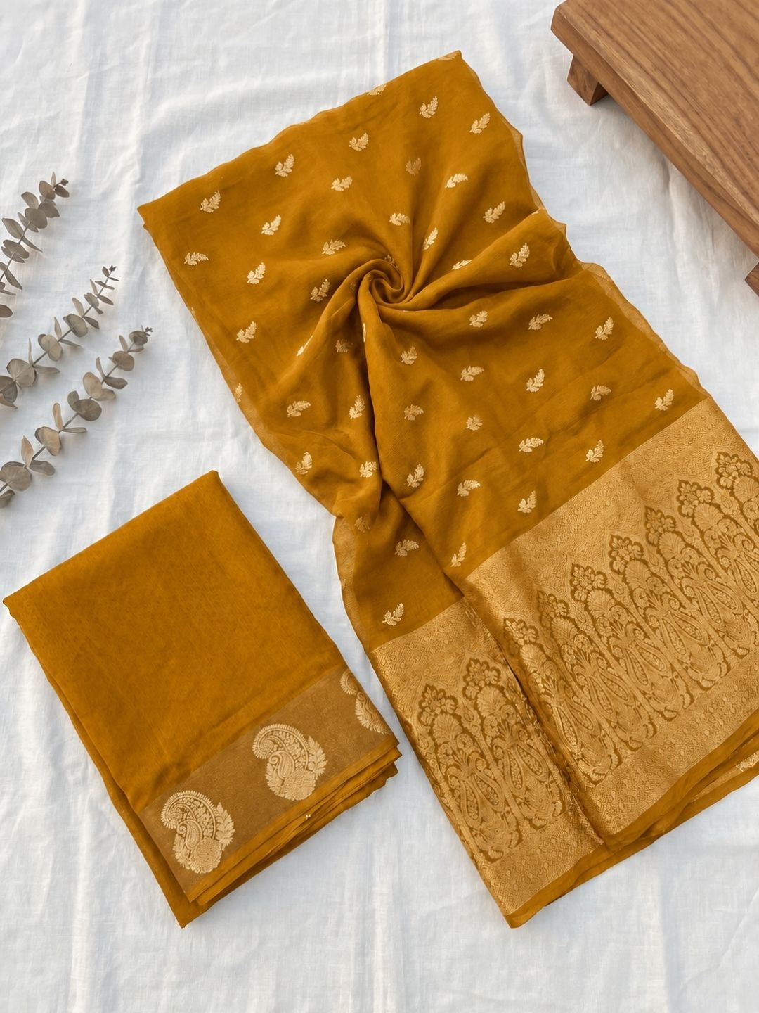 Mustard Legacy Saree