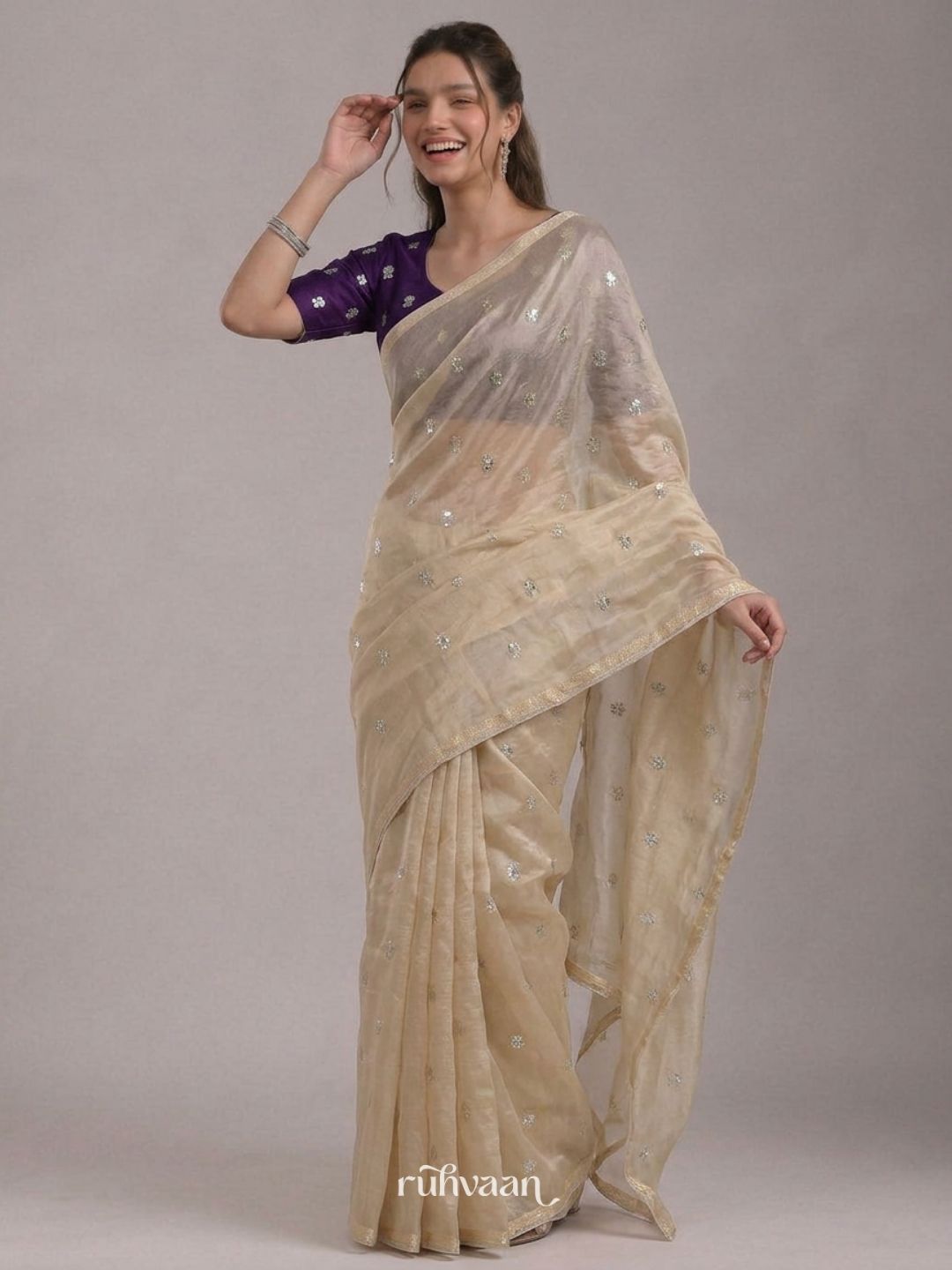 Golden Hour Bloom Saree