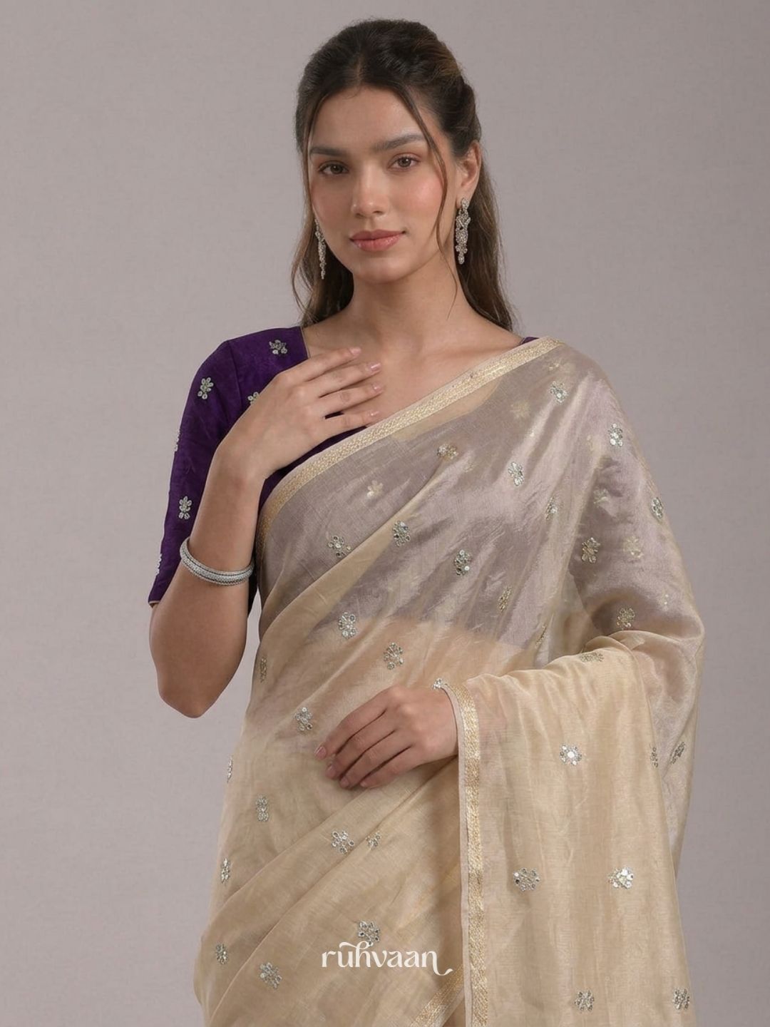 Golden Hour Bloom Saree