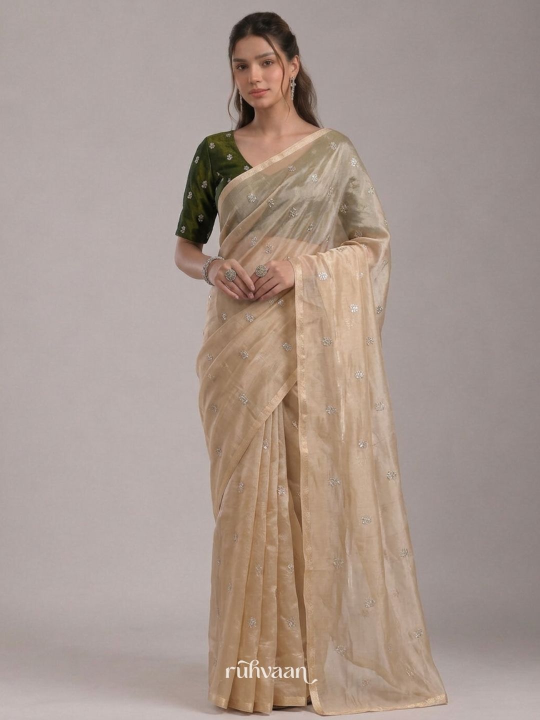 Golden Hour Bloom Saree