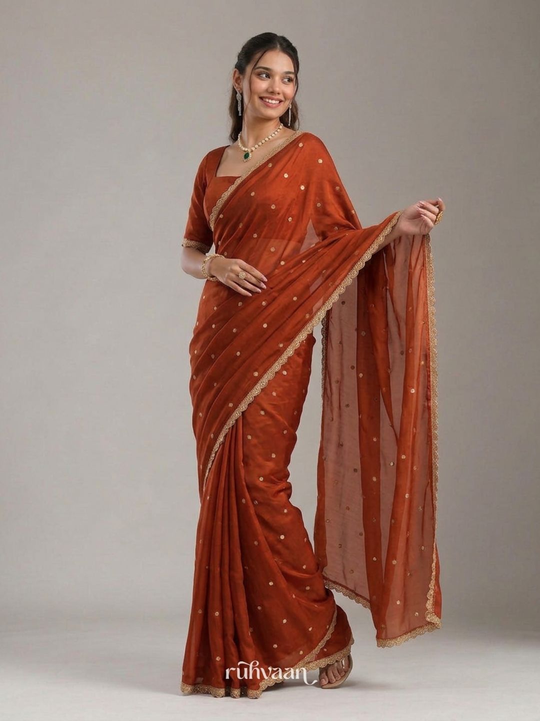 Amber Harvest Saree