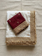 White Ember Saree