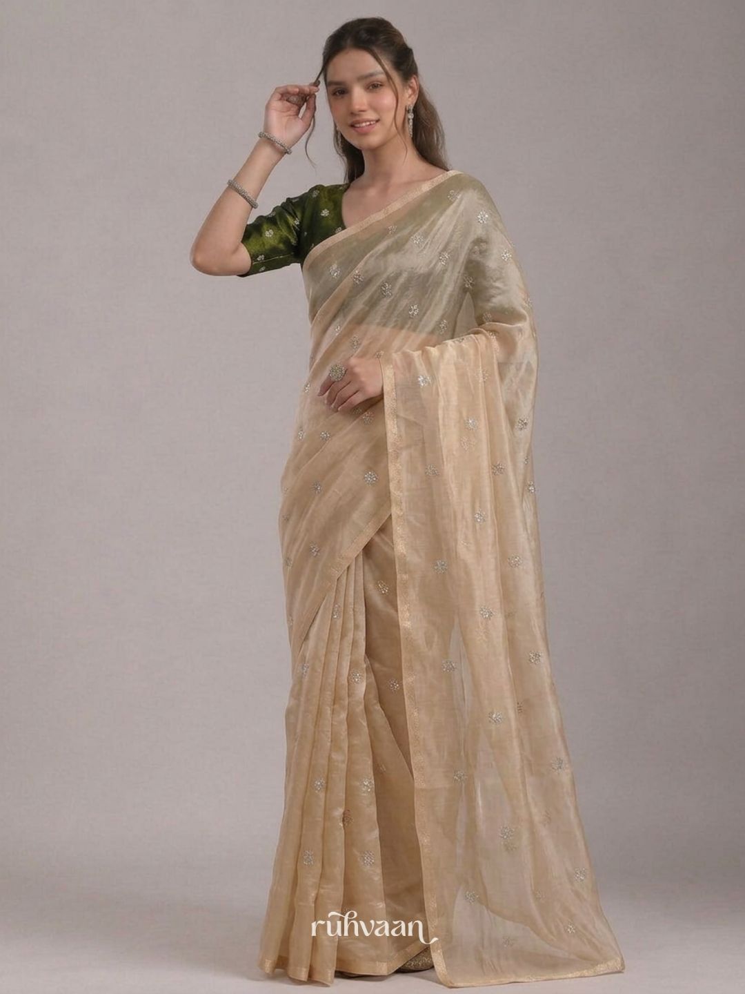 Golden Hour Bloom Saree