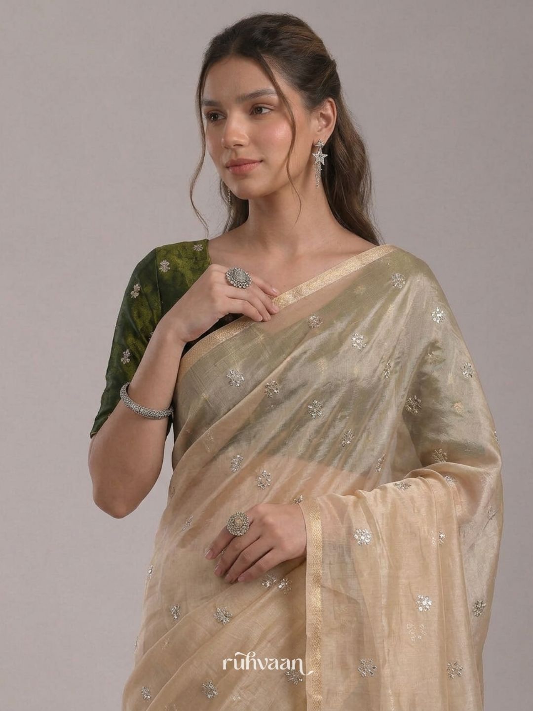 Golden Hour Bloom Saree