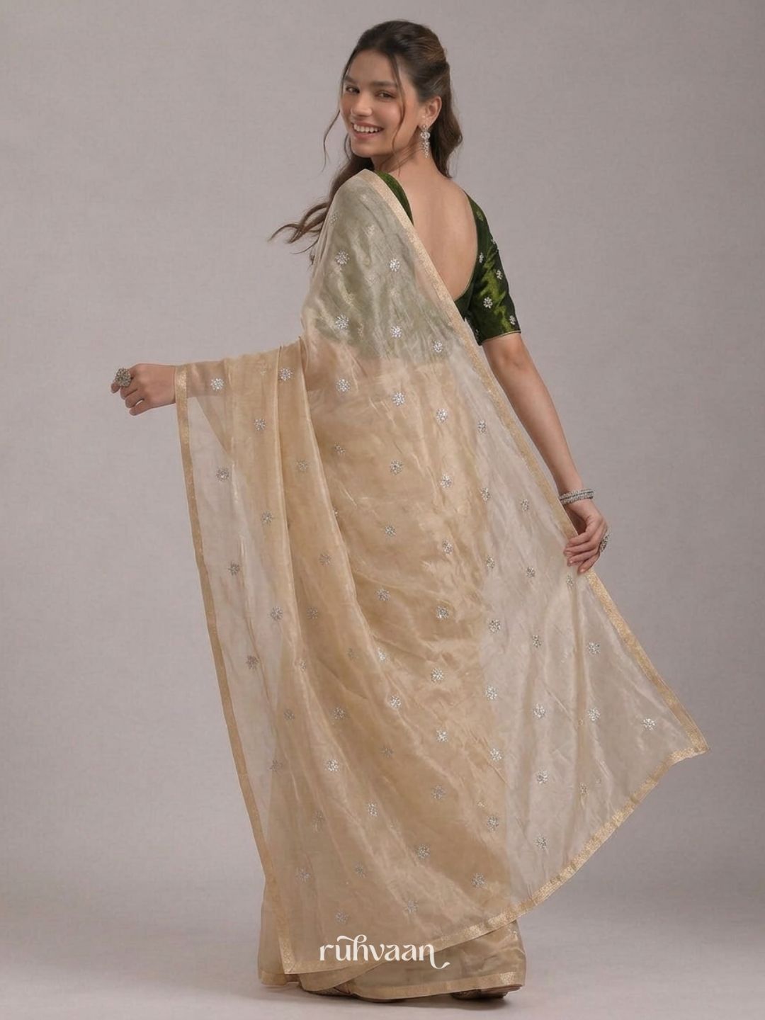 Golden Hour Bloom Saree