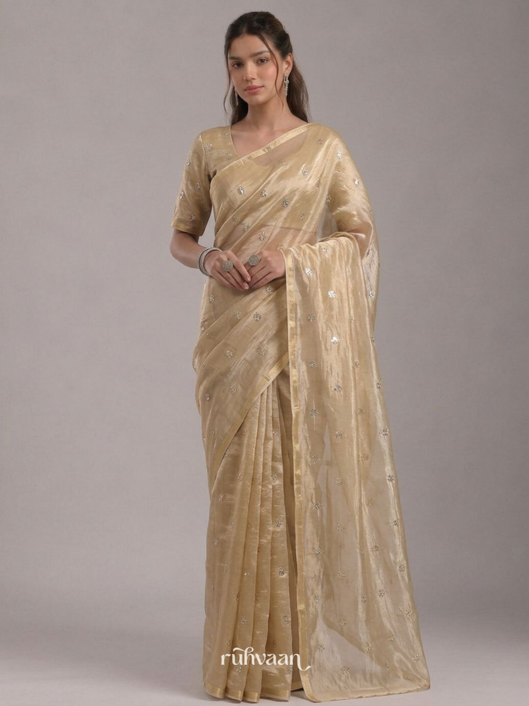 Golden Hour Bloom Saree