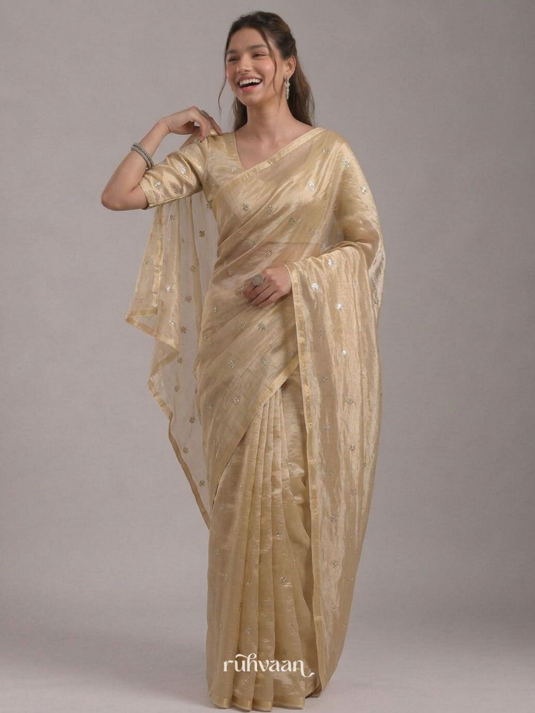 Golden Hour Bloom Saree