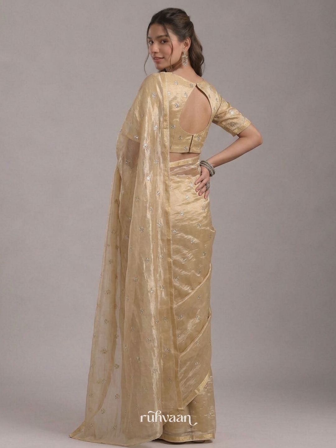 Golden Hour Bloom Saree