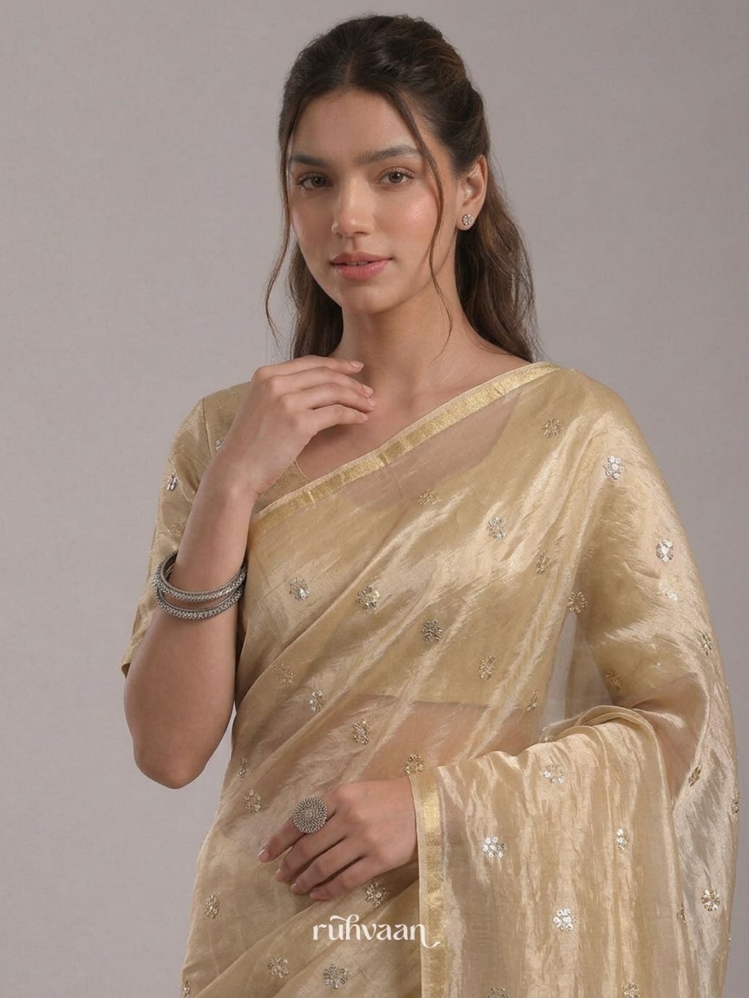 Golden Hour Bloom Saree