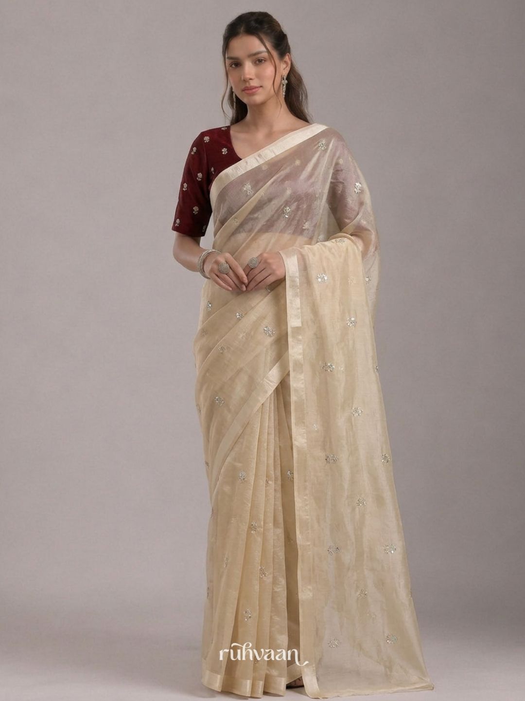 Golden Hour Bloom Saree