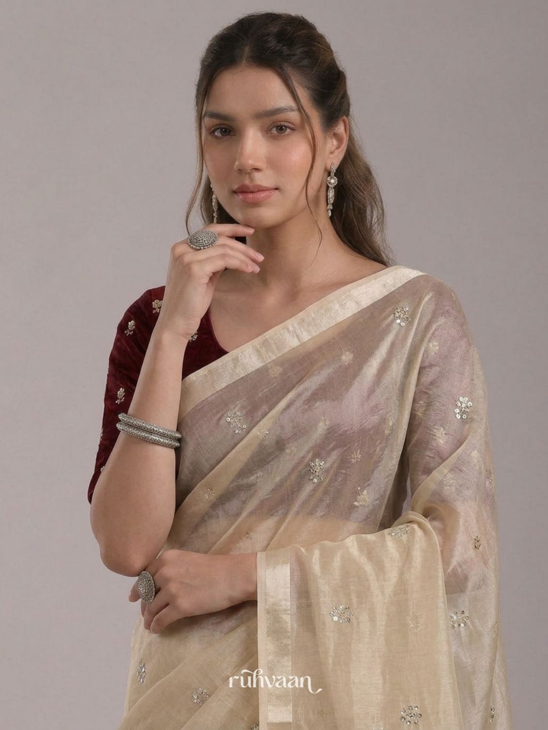 Golden Hour Bloom Saree