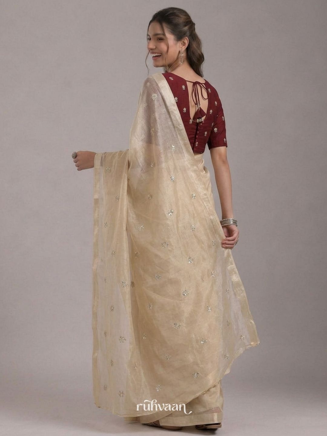 Golden Hour Bloom Saree