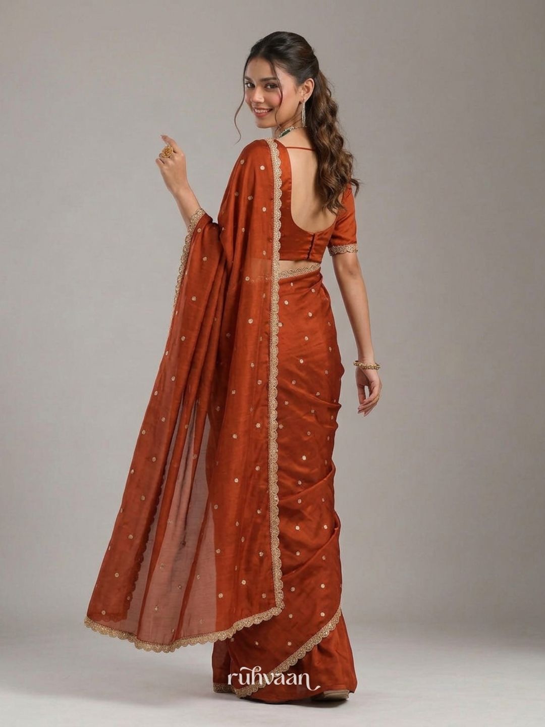 Amber Harvest Saree