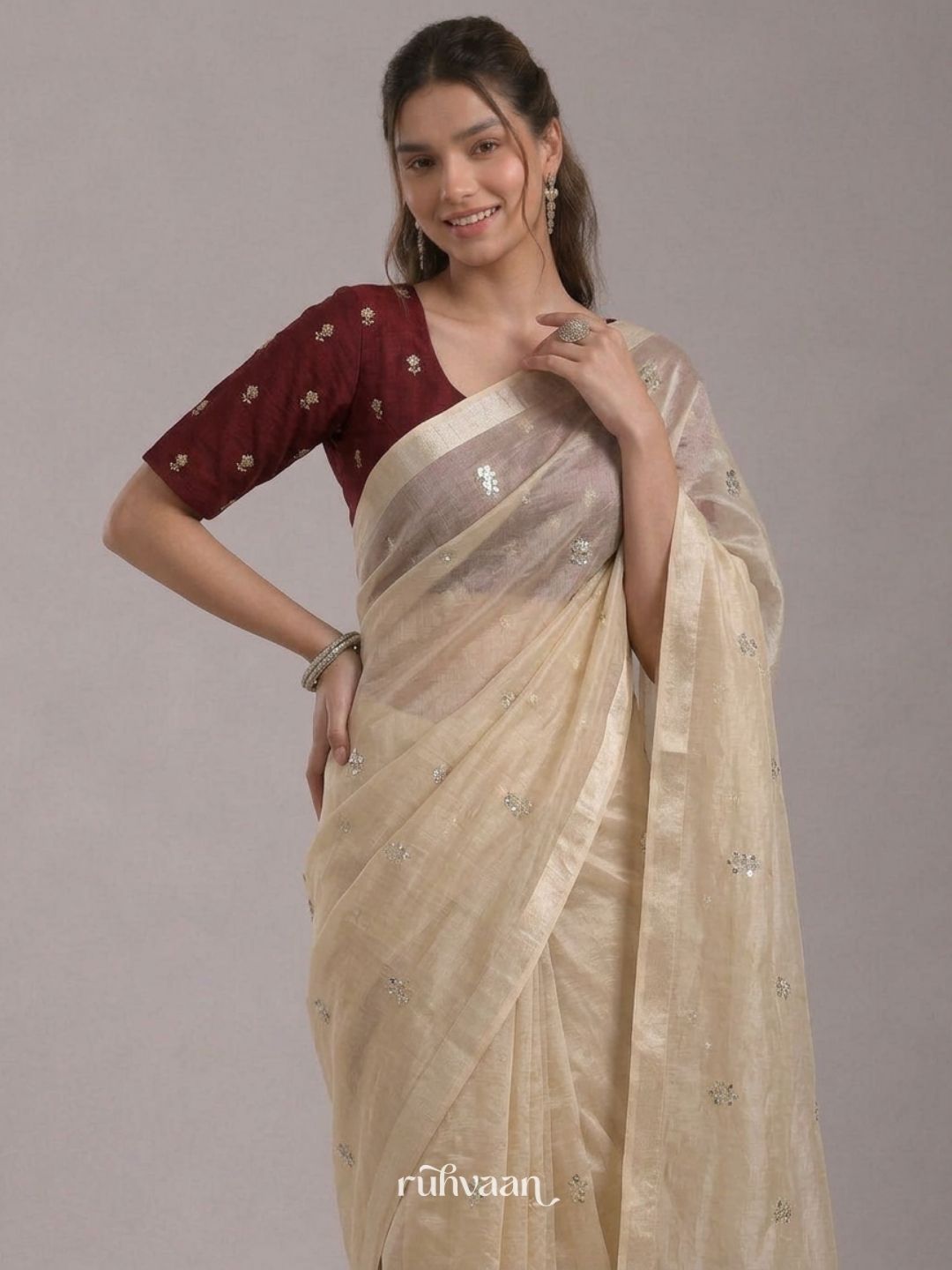 Golden Hour Bloom Saree