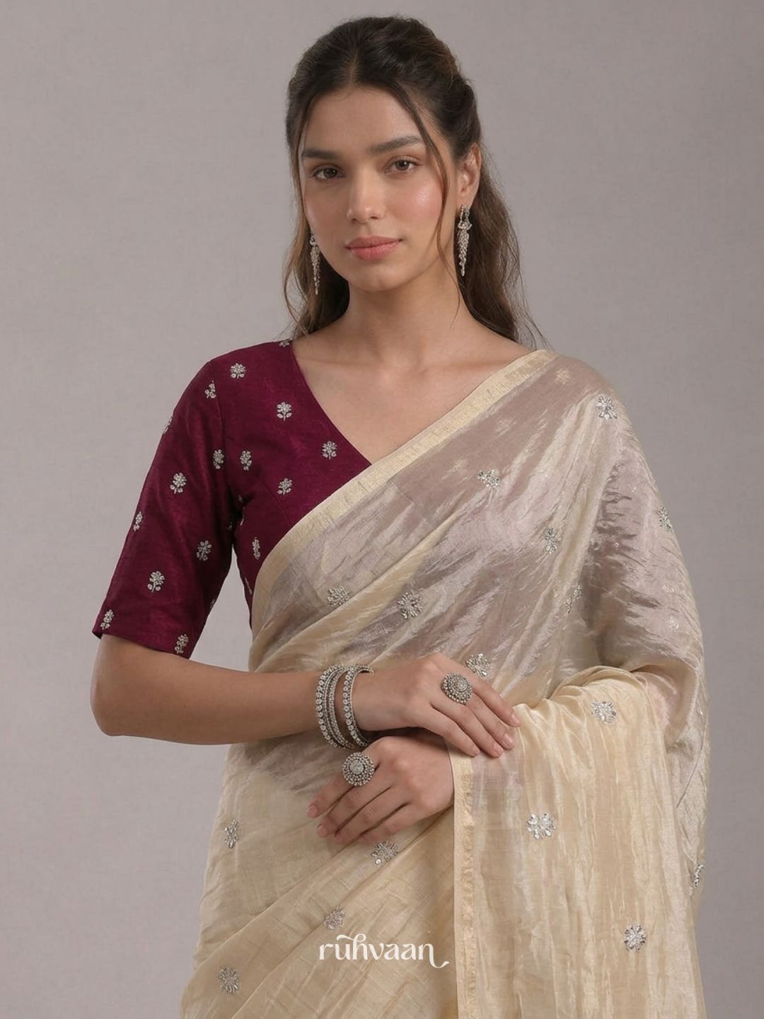 Golden Hour Bloom Saree