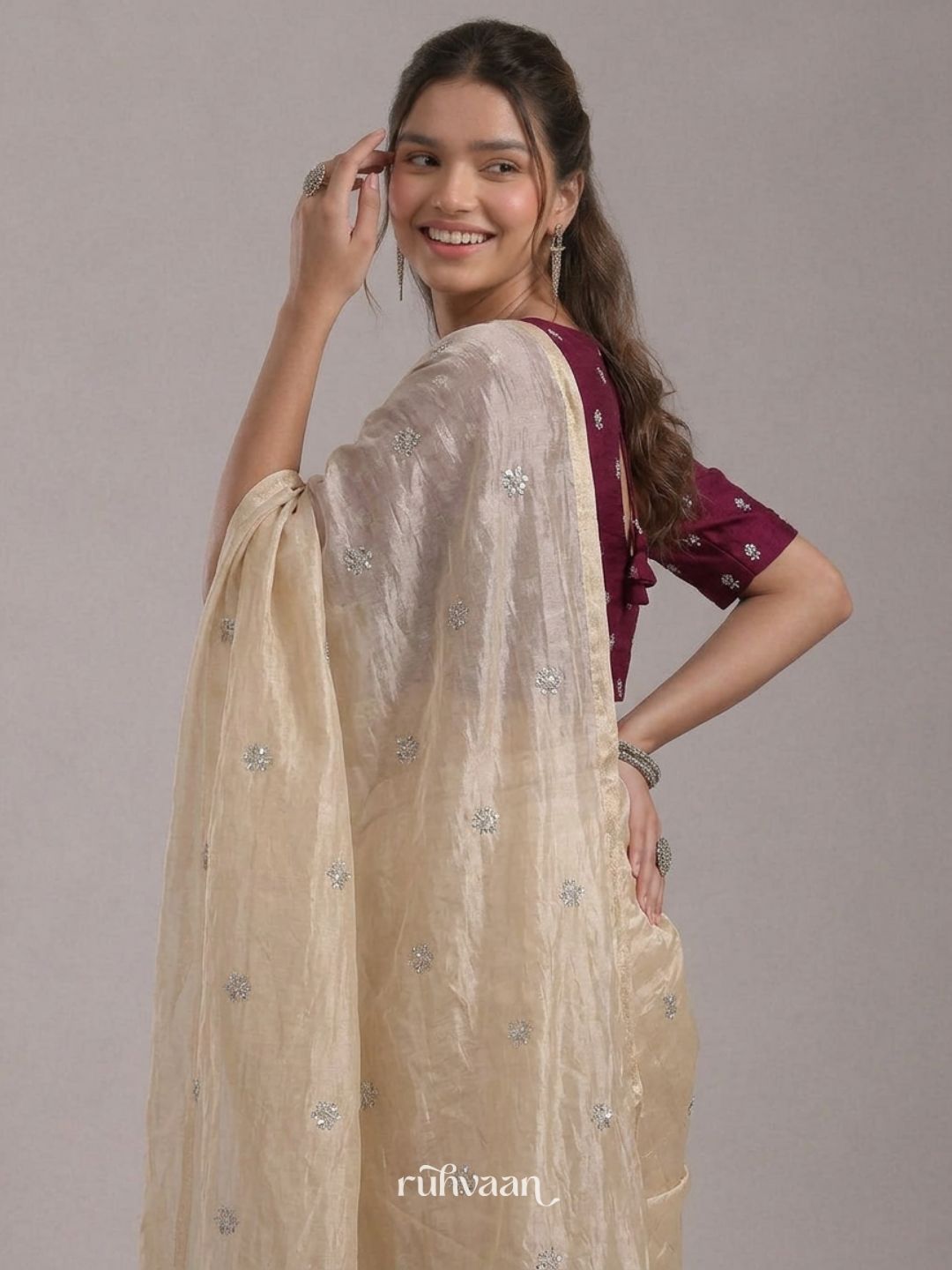 Golden Hour Bloom Saree