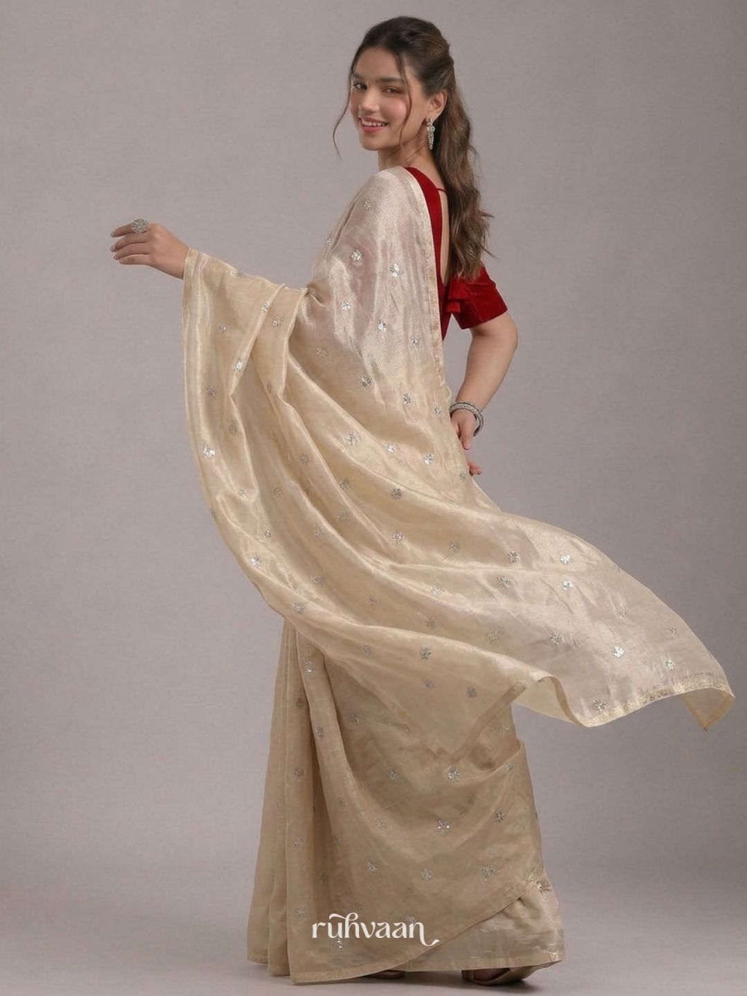 Golden Hour Bloom Saree
