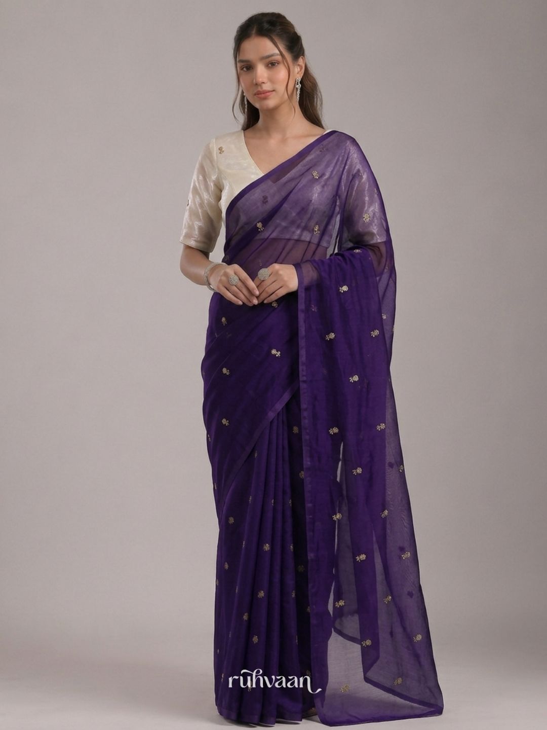 Midnight Garden Saree