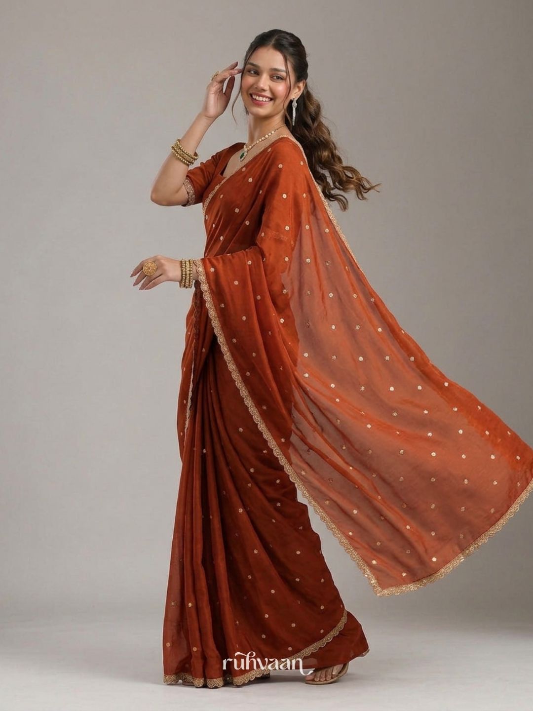 Amber Harvest Saree