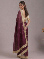 Wine Ember Saree