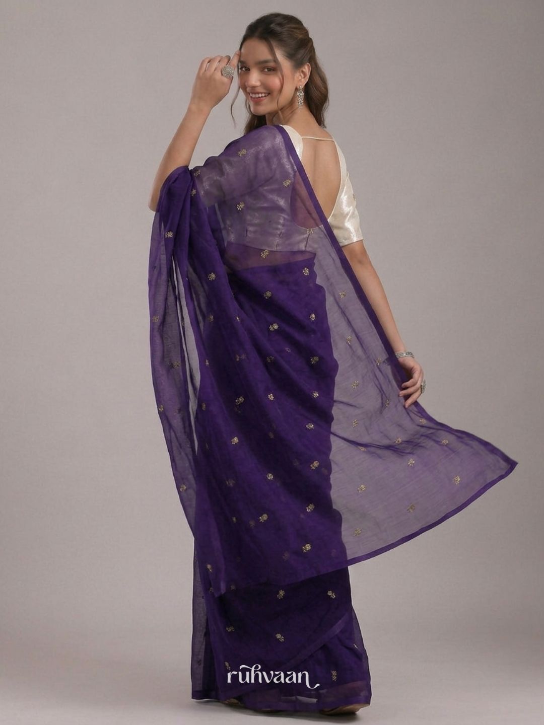 Midnight Garden Saree