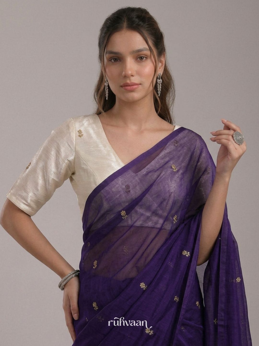 Midnight Garden Saree