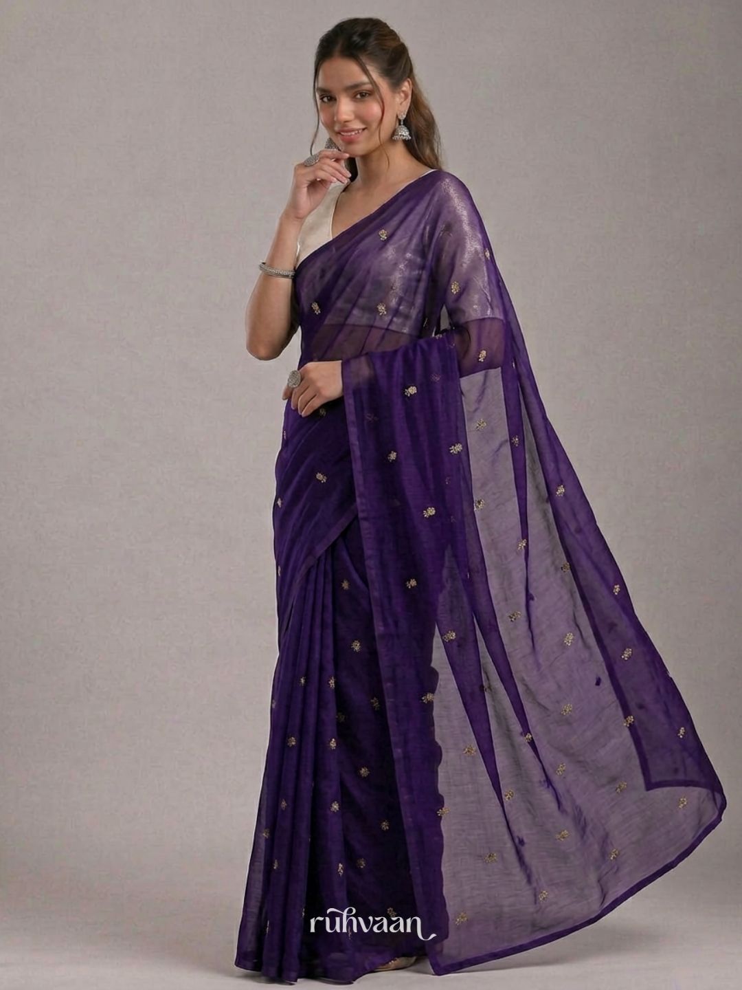 Midnight Garden Saree