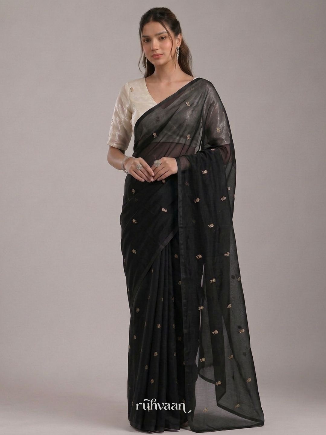 Starlit Noir Saree