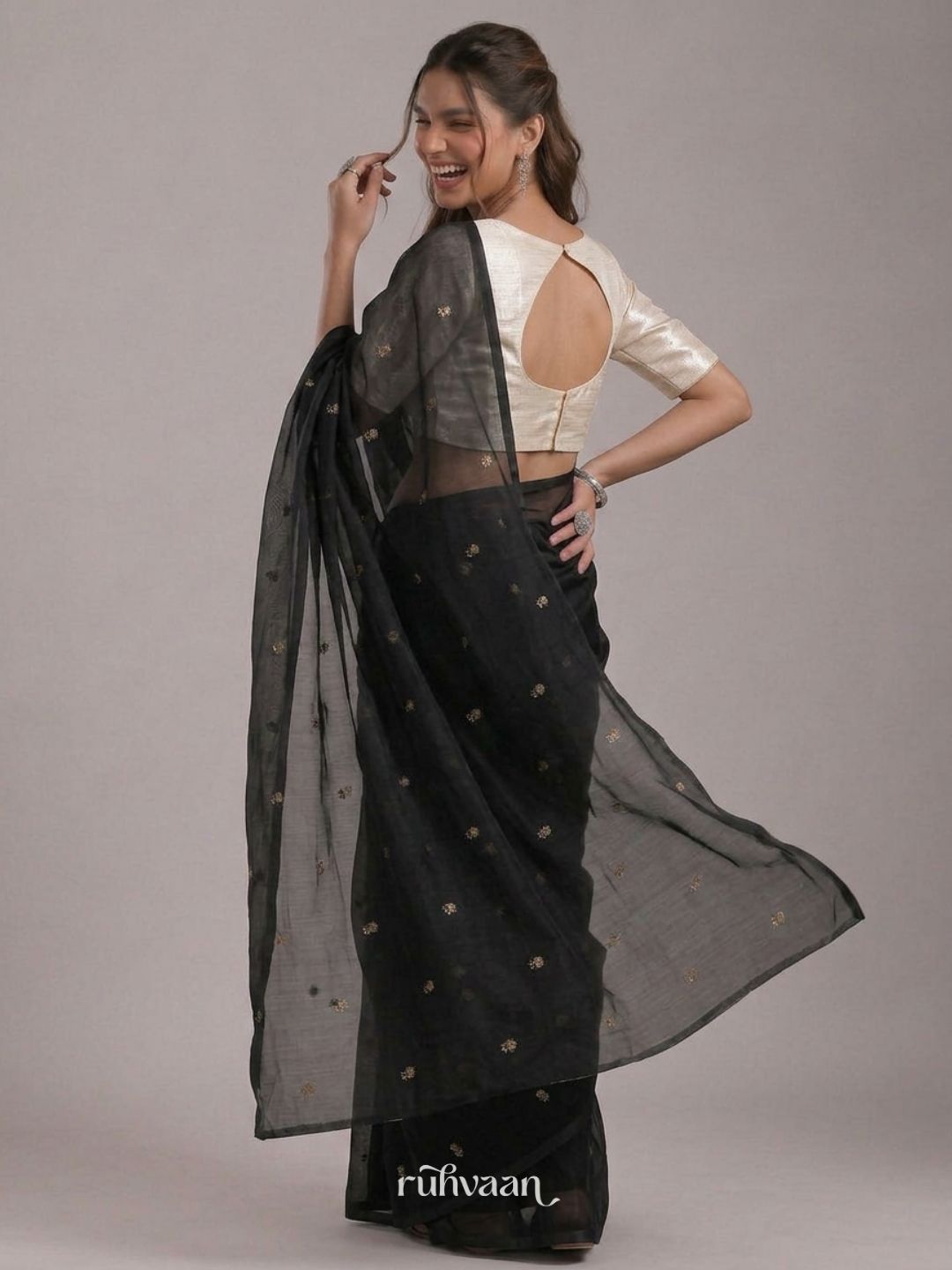 Starlit Noir Saree