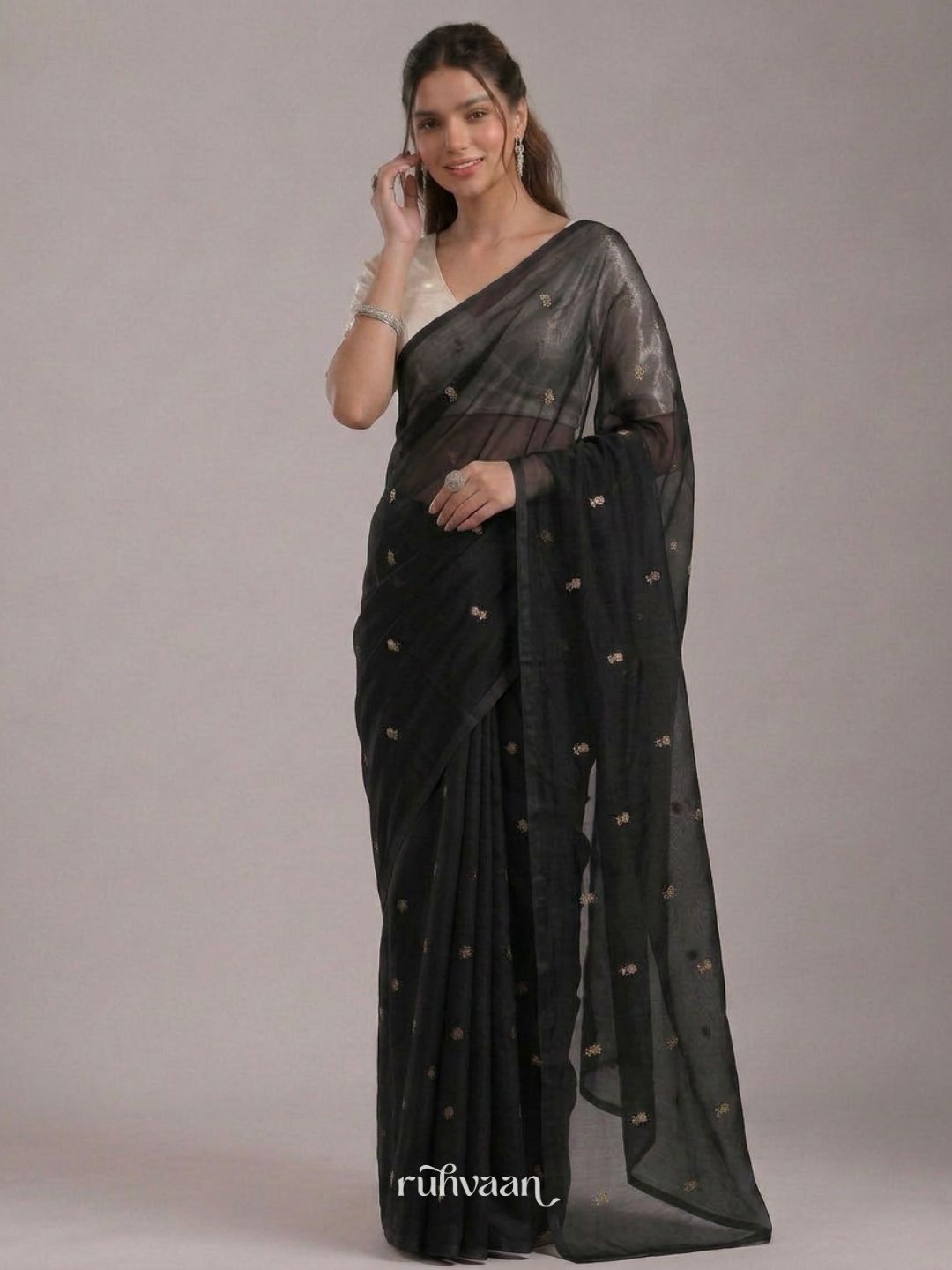 Starlit Noir Saree