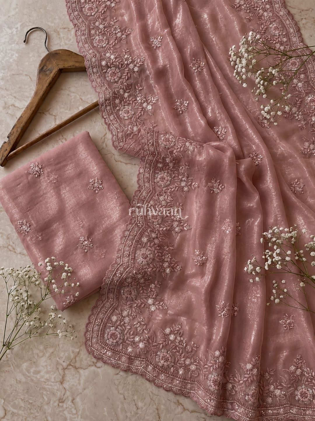 Rosegarden at Dusk Saree