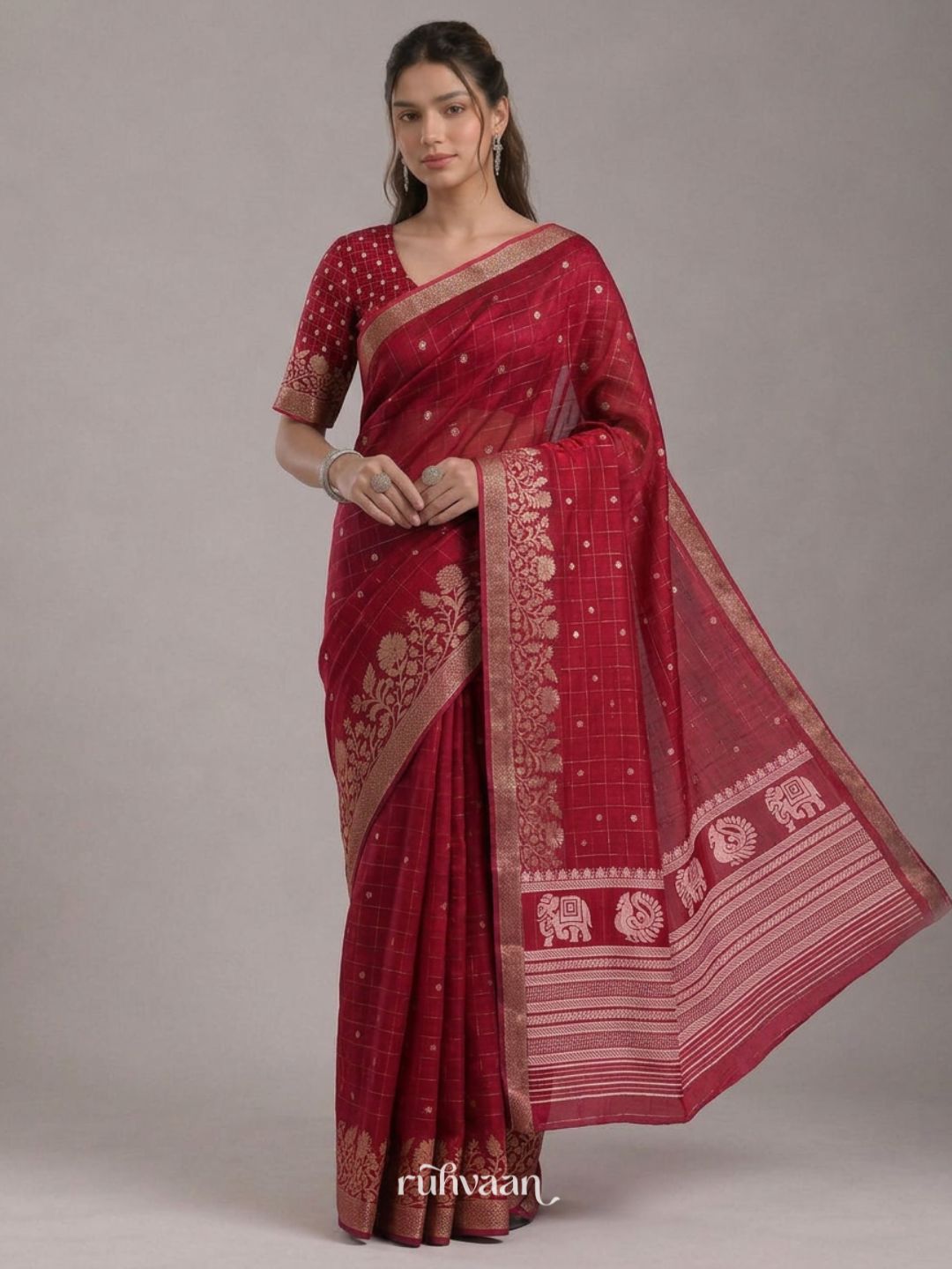 Red Fable Saree