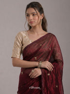 Ember and Wine Saree