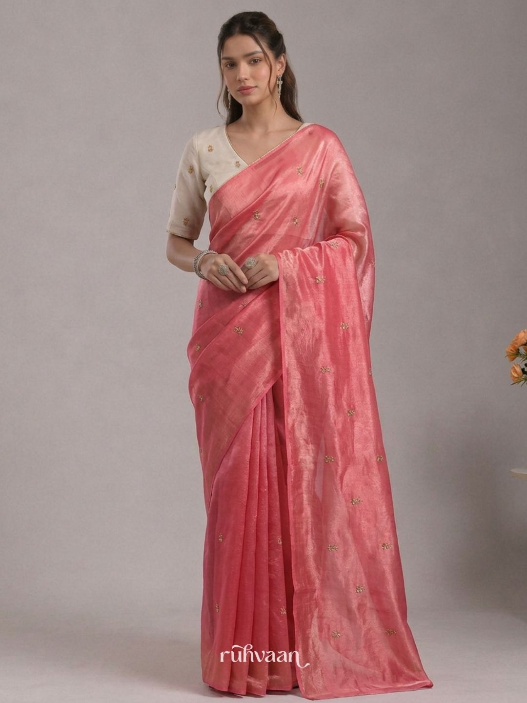 Rose Petal Reverie Saree