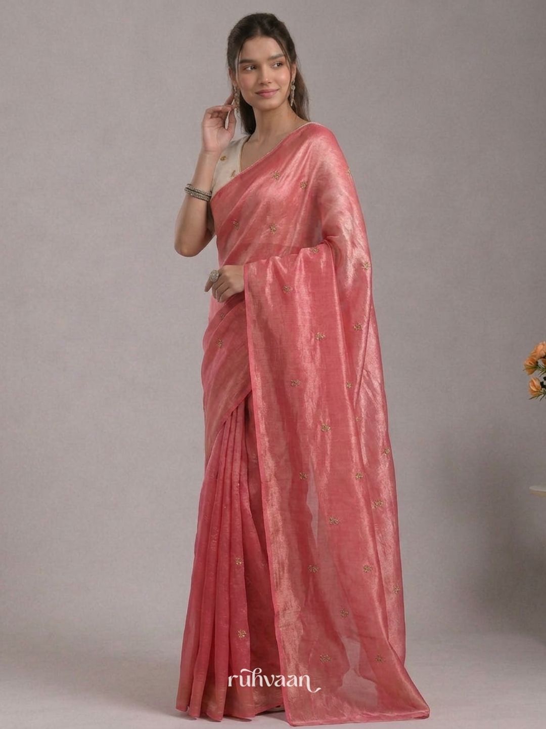 Rose Petal Reverie Saree