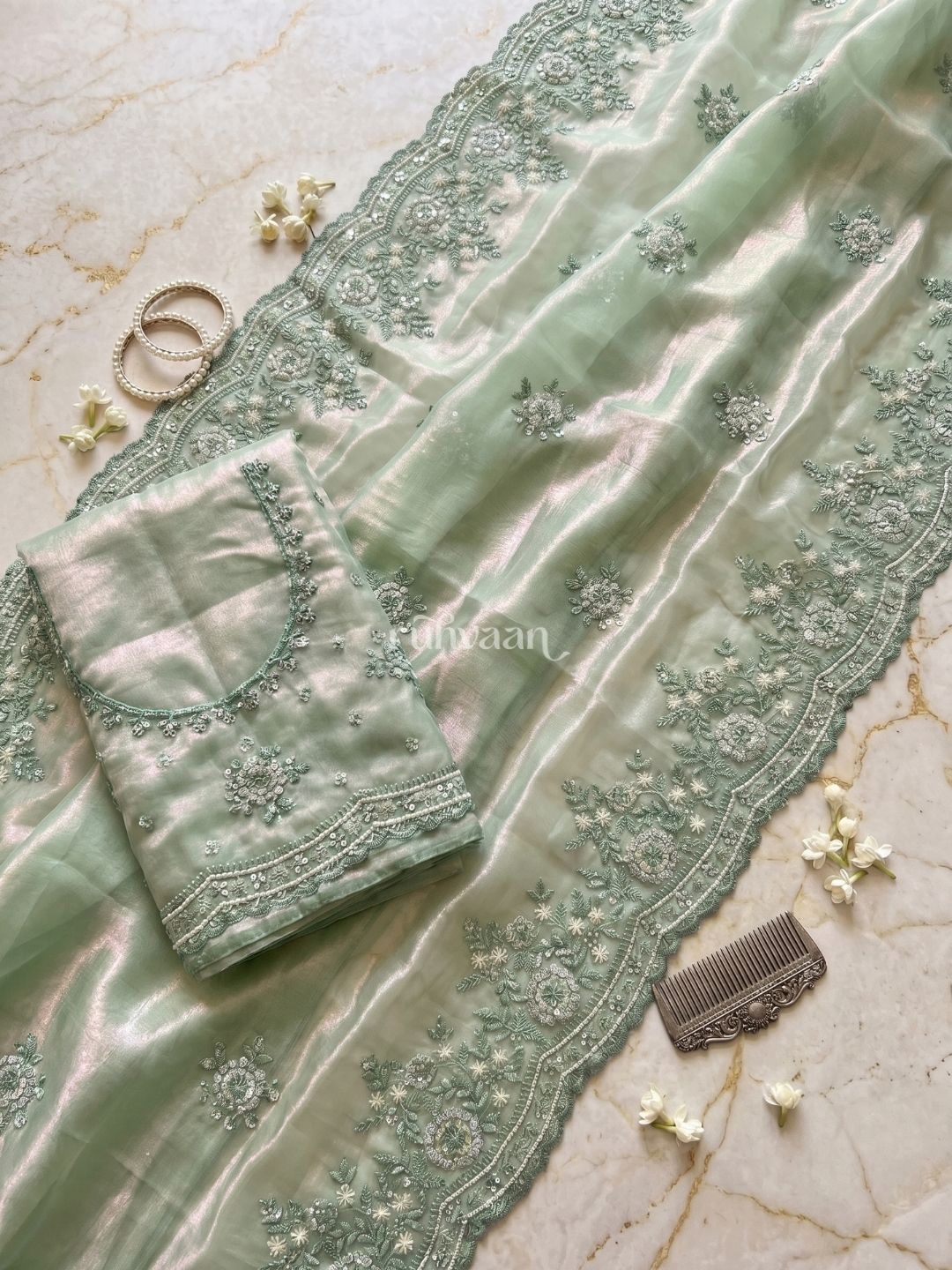 Misty Meadow Saree