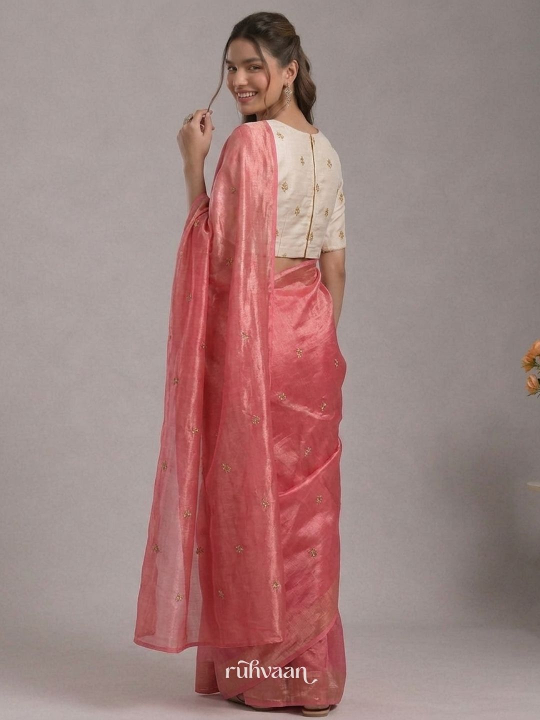 Rose Petal Reverie Saree