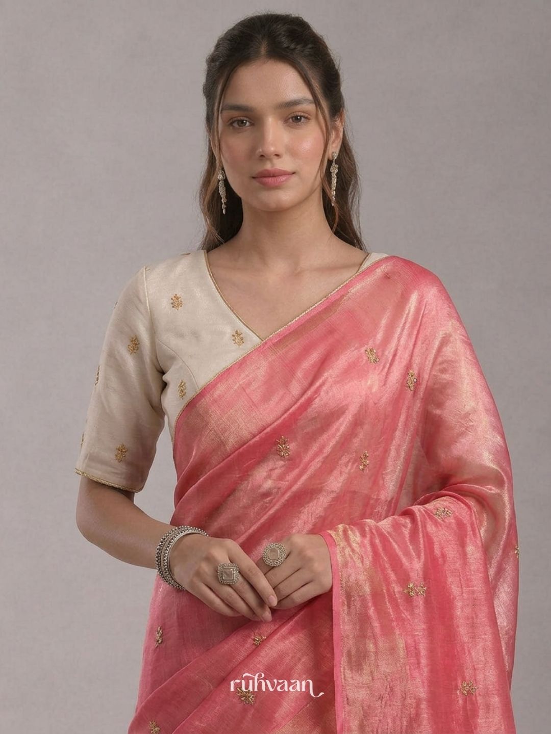 Rose Petal Reverie Saree