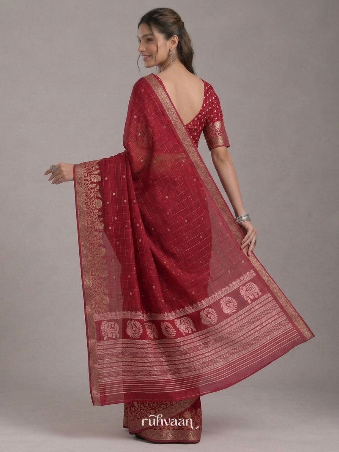 Red Fable Saree