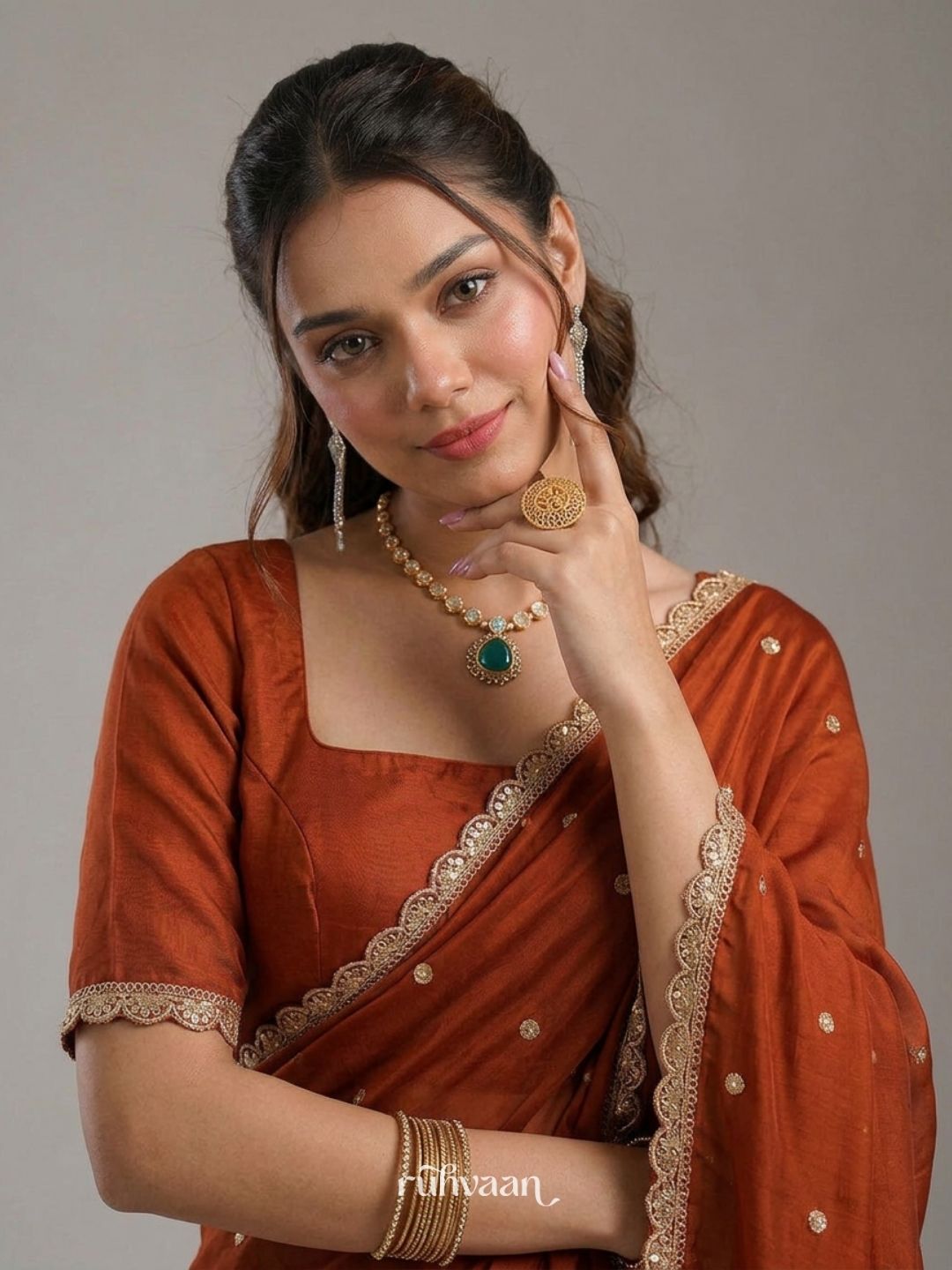 Amber Harvest Saree