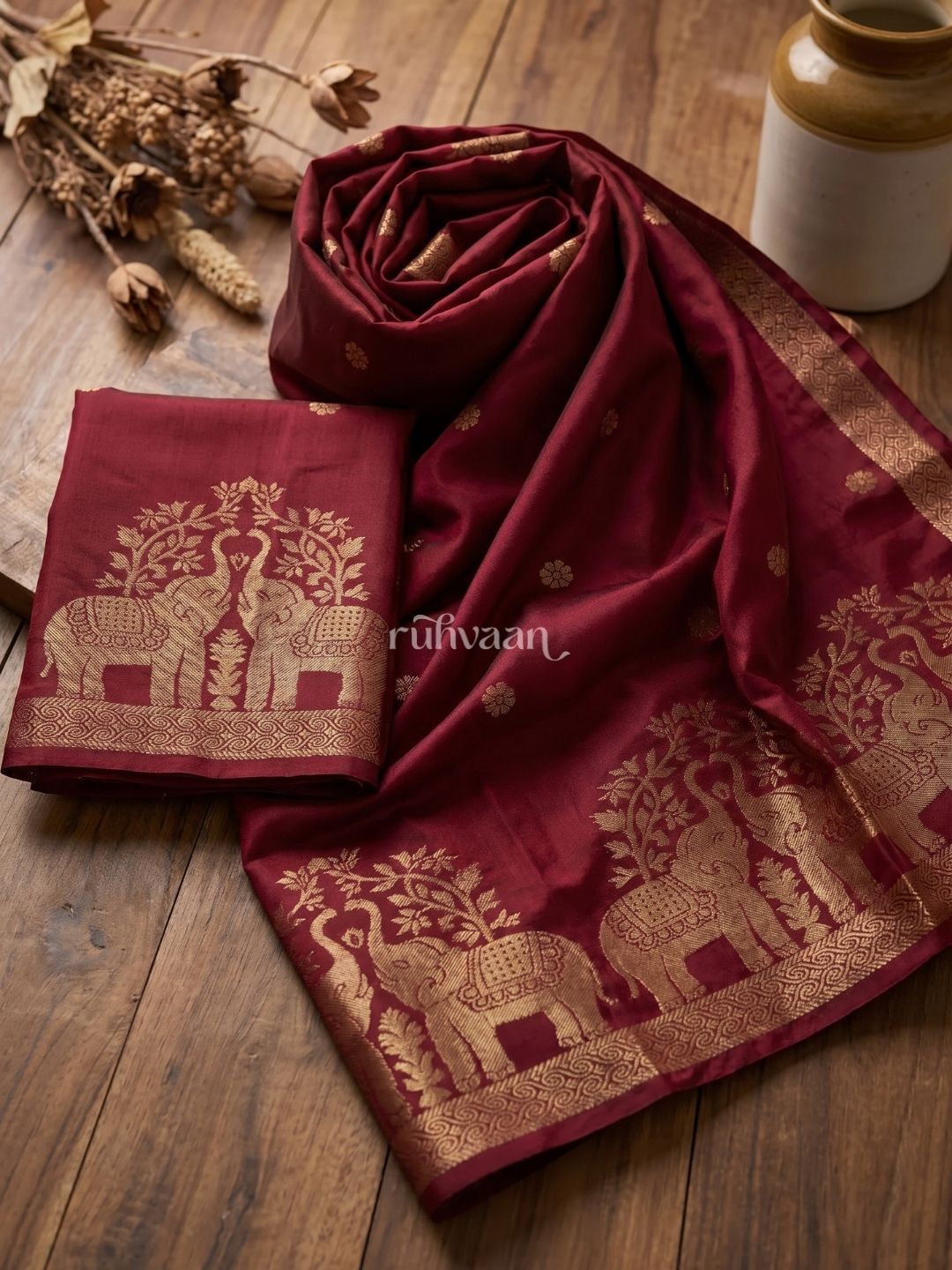 Crimson Durbar Saree