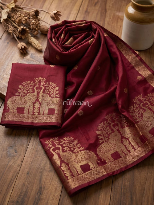Crimson Durbar Saree