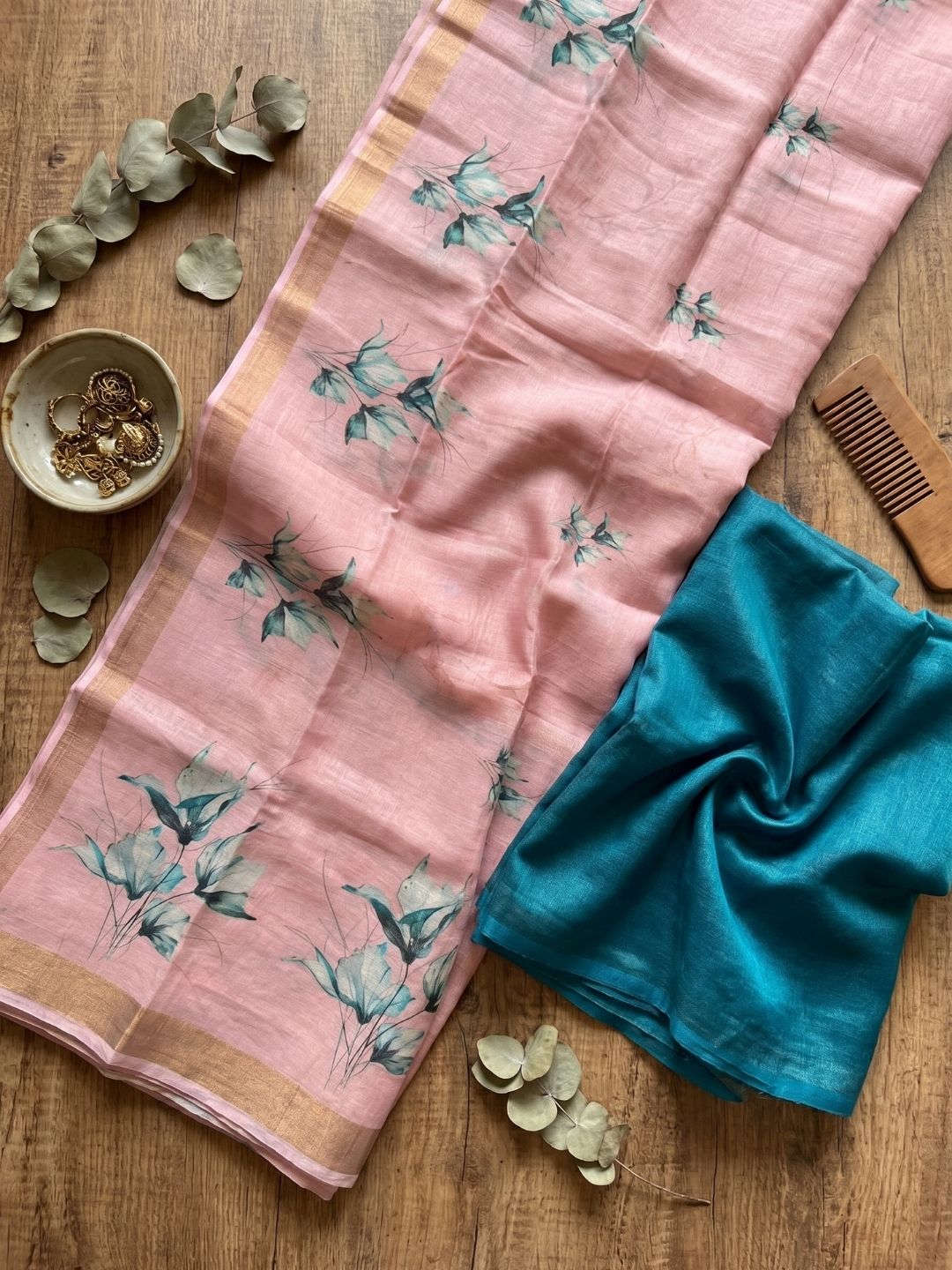 Rose Mist Bloom Saree