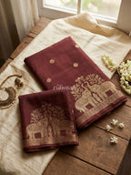 Rustum Brown Durbar Saree